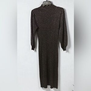 Nanette Lepore Shimmering Black with Silver Knit Dress